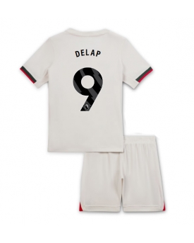 Billige Fotballdrakt Chelsea Liam Delap #9 Replika Bortedraktsett Barn 2025-26 Kortermet (med bukser)